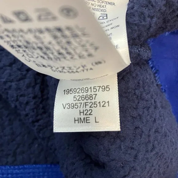 Lands' End NWT Deep Sea Navy Sherpa Pullover Hoodie Size L (10/12) - Picture 8 of 8